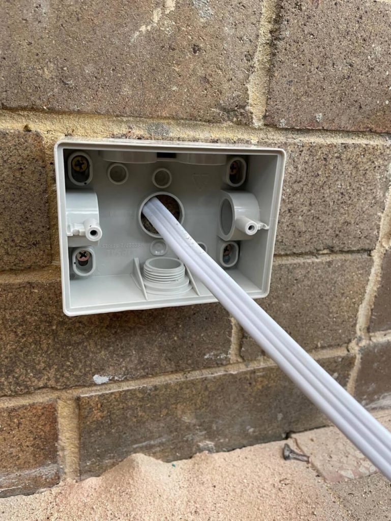 Outside Power Point Installation